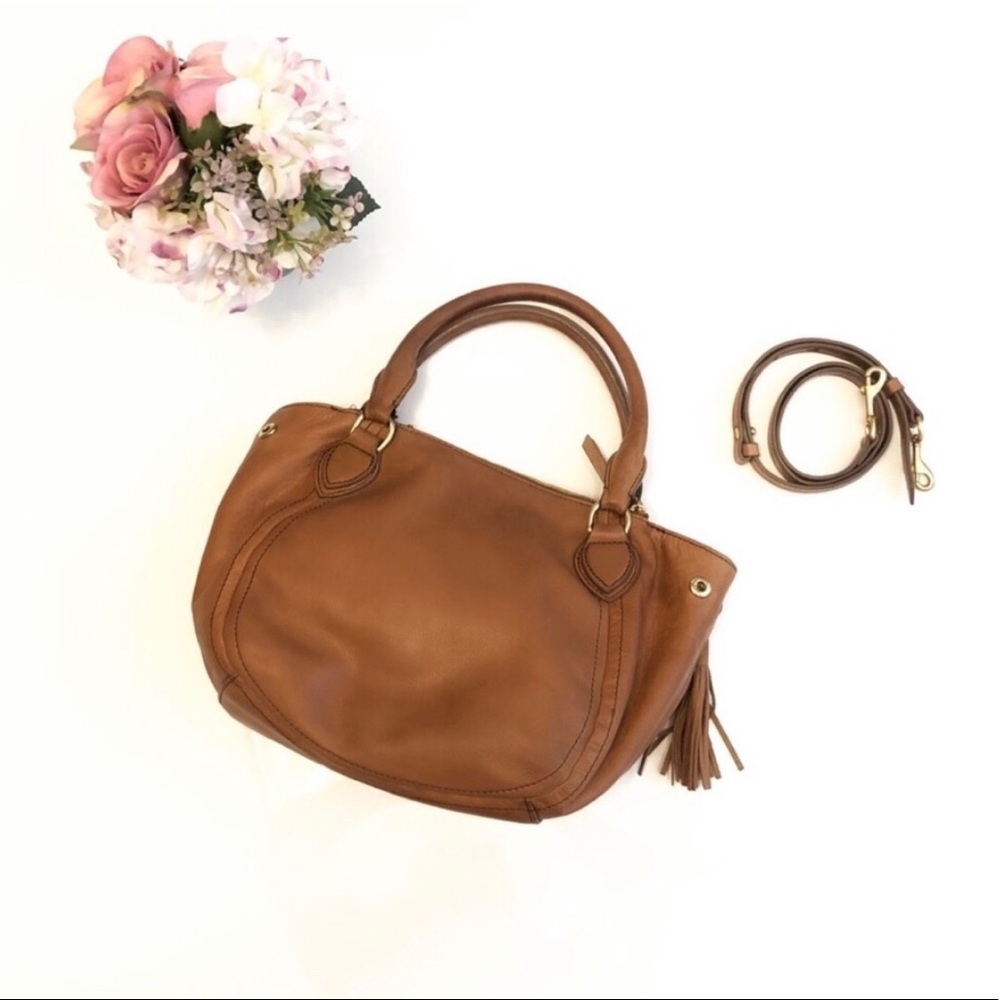 J. Crew Peyton Satchel | Camel Leather